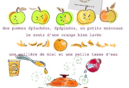 Compote légère pomme-miel-orange par Tambouille