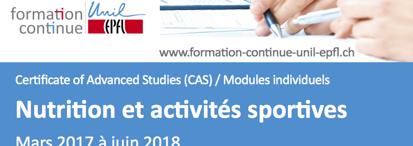 CAS Nutrition et Activités Physiques à Lausanne