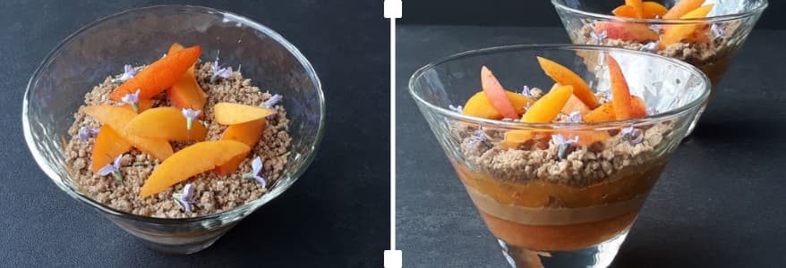 Idée recette : verrine abricot amande romarin