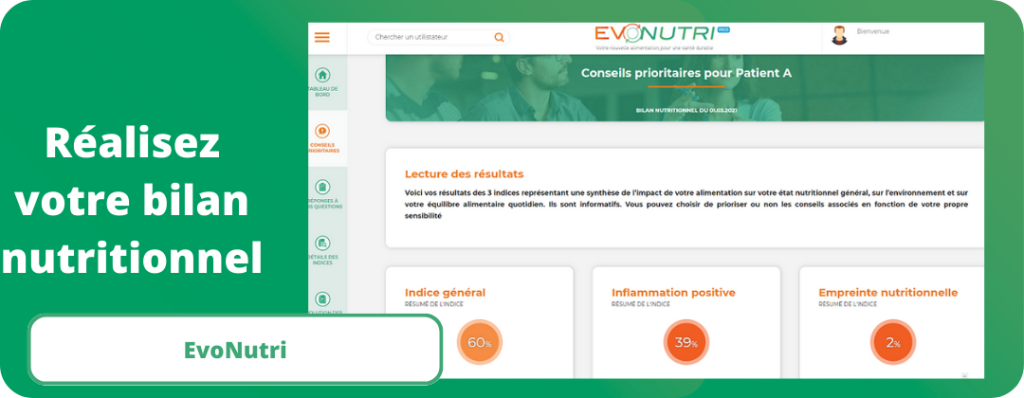 Evonutri, réalisez votre bilan nutritionnel